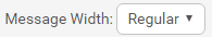 Set width of message area